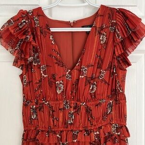 Ann Taylor shimmery floral maxi dress